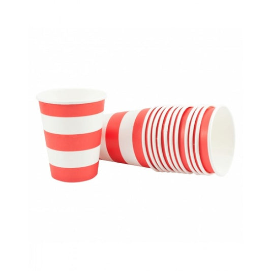 Dollyrockets Red Stripe Paper Cups - 12pk