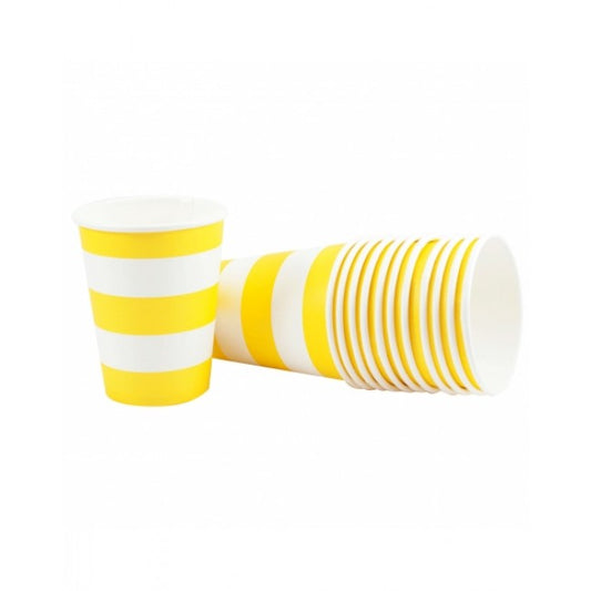 Dollyrockets Yellow Stripe Paper Cups - 12pk