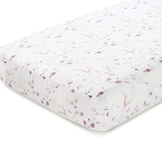 Aden and Anais Once Upon a Time Muslin Fitted Cot Sheet Design