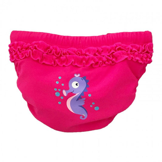 Baby Solutions Pink Reusable Swim Nappy - Rear
