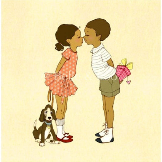 Belle and Boo Eskimo Kisses 10''x10'' Print