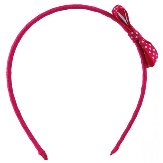 Bobble Art Small Pink Bow Thin Headband