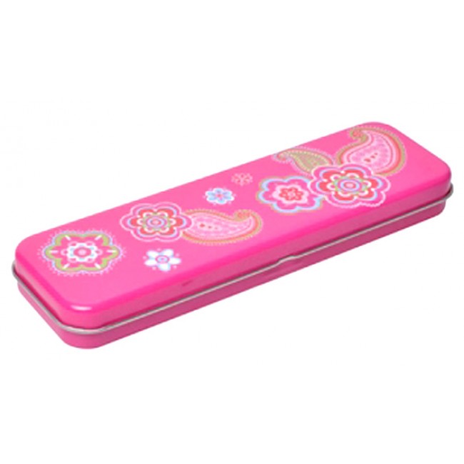 Bobble Art Paisley Pencil Tin Case