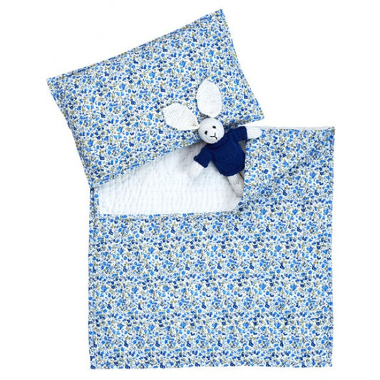 Dlux Tinker Quilted Bassinet Cover And Pillow Set In Blue