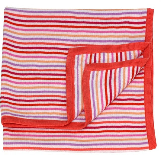 Dlux Rainbow Knit Stripe Bassinet Cover in Floss