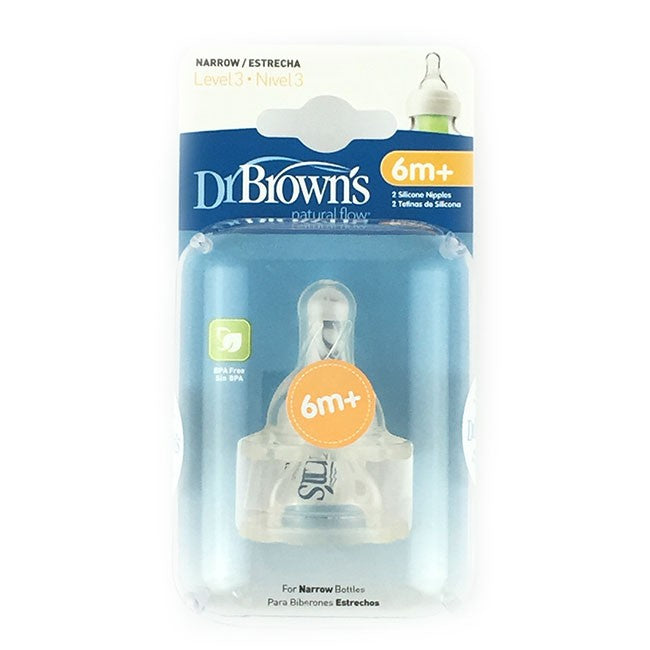 Dr Browns Narrow Neck Bottle Level 3 Teats Pack