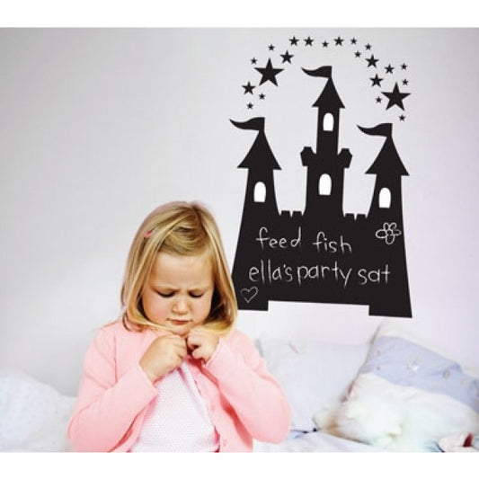 Jumbo Castle Chalkboard Removable Wall Decal as display