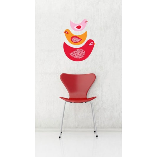 Nesting Chicks Removable Wall Decal display