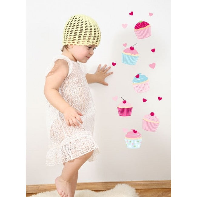 Sweet Cupcakes Removable Wall Decal as display