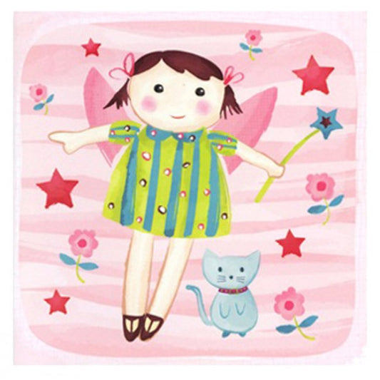 Little Chipipi Fairy And Stars Greeting Card