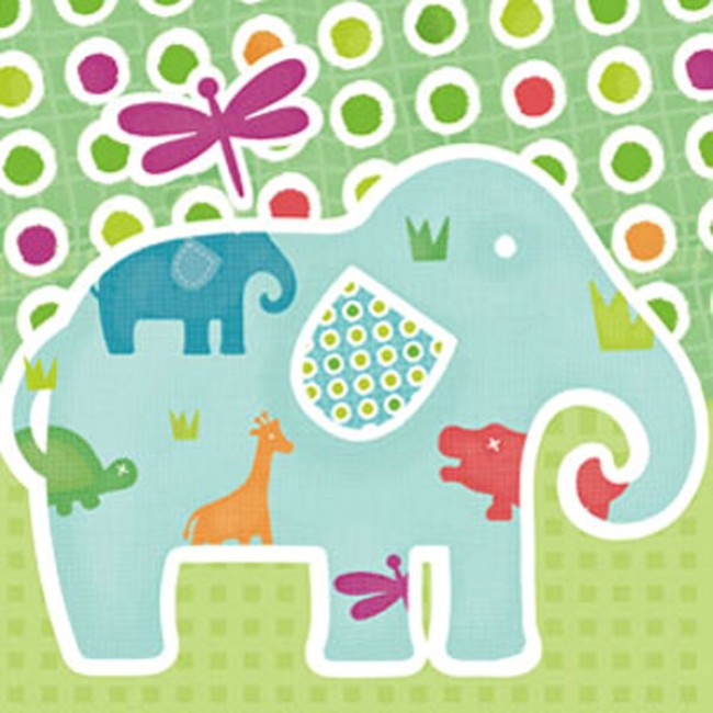 Little Chipipi Elephant Walk Eco Greeting Card