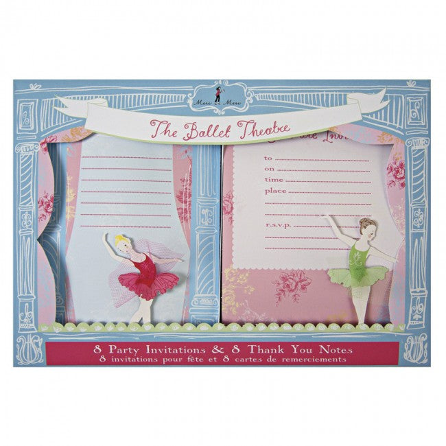 Meri Meri Little Dancers Invite and Thank You Set