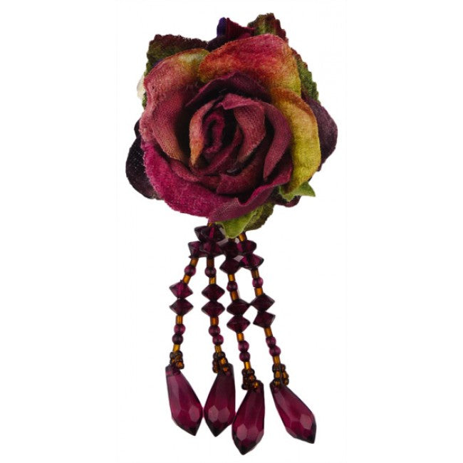 Miss Rose Sister Violet Baby Tootsie Burgundy Beads Clip