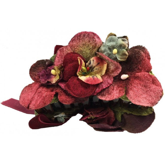 Miss Rose Sister Violet Burgundy Rose Hair Claw