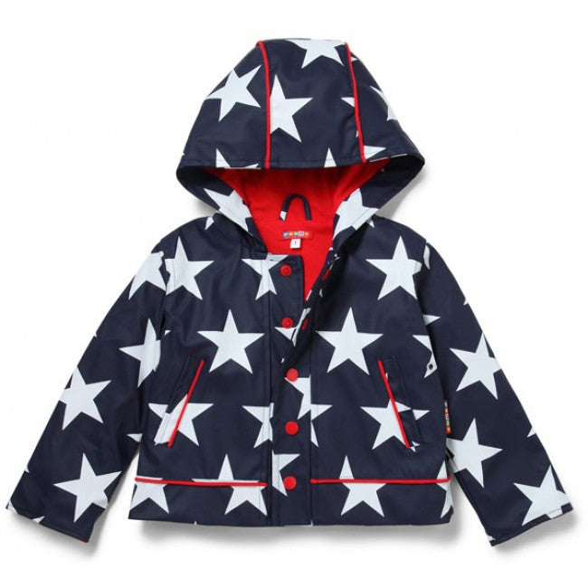 Penny Scallan Navy Star Raincoat - Front