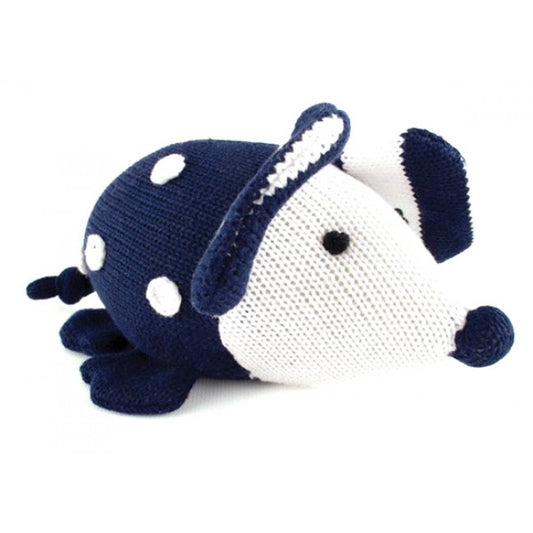 Penny Scallan Navy Cuddlie Knitted Mouse