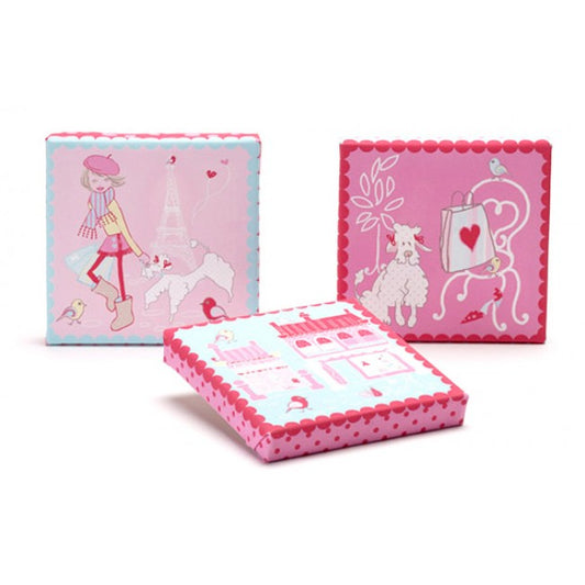 Jiggle and Giggle Born To Shop Set Of 3 Wall Canvas