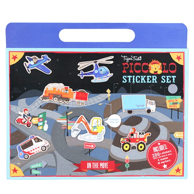 Tiger Tribe Piccolo Sticker Set - On The Move